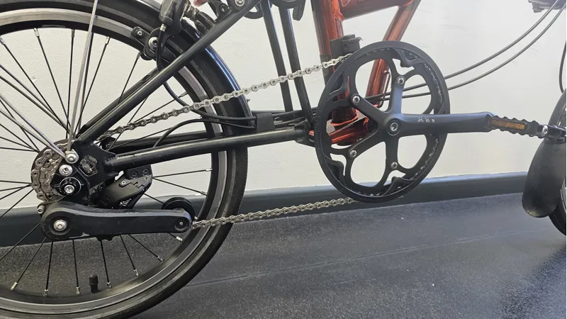 EX DEMO Brompton P Line 4 speed Low handlebar Standard Seatpost Folding Bike 2026 in Flame Lacquer -8