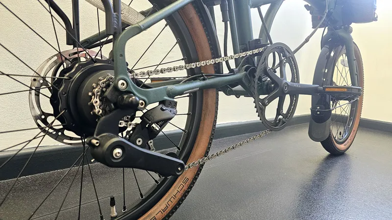 EX DEMO Brompton Electric G Line with Roller Frame 4 Spd Folding Bike 2025 in Forest Green-2
