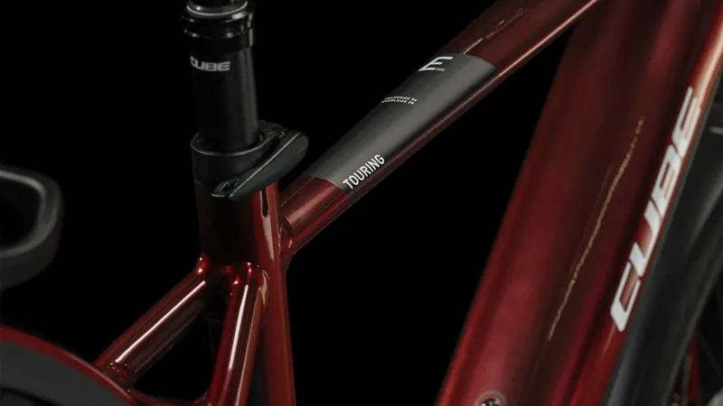 Cube Touring Hybrid EXC 625 Electric Hybrid Bike 2025 in Red/White-2