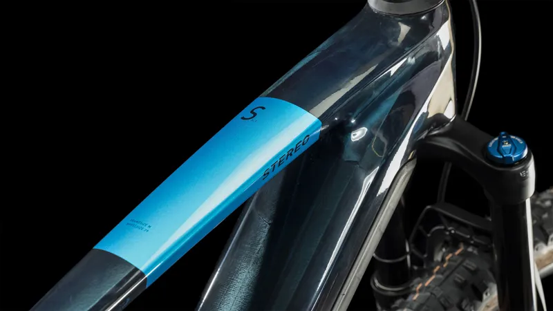 Cube Stereo Hybrid 140 HPC SLX 750 Full Suspension Electric Mountain Bike 2024 in Liquid Blue-2