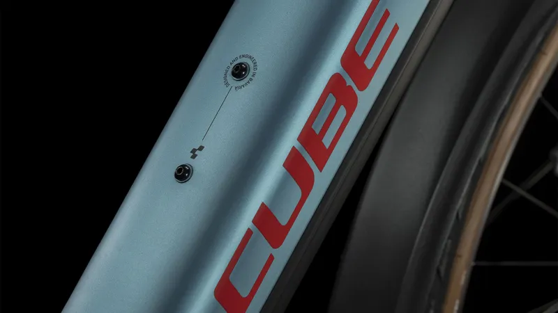 Cube Nuride Hybrid Performance 625 Allroad Electric Hybrid Bike 2024 in Blue/Red-3