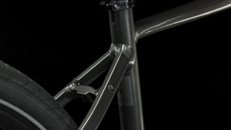 Cube Hyde Trekking Hybrid Bike 2024 in Metal Grey Black-3