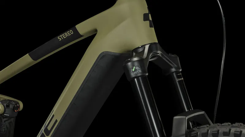 Cube Stereo Hybrid 160 HPC Race 750 27.5in Electric Full Suspension Mountain Bike 2024 in Olive-3
