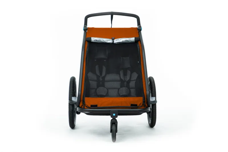 Cube Double Compartment Kids Trailer X Actionteam in Grey/Orange-3