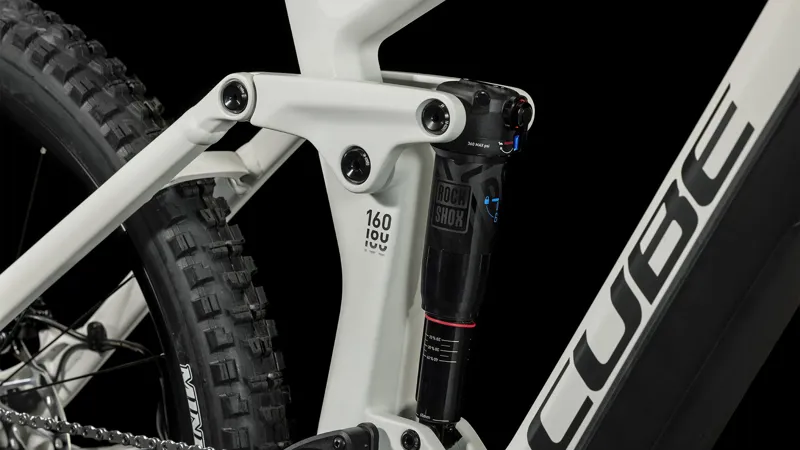 Cube Stereo Hybrid 160 HPC SLX 750 Full Suspension Electric Mountain Bike 2024 in Grey-4