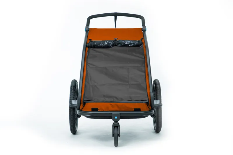 Cube Double Compartment Kids Trailer X Actionteam in Grey/Orange-5
