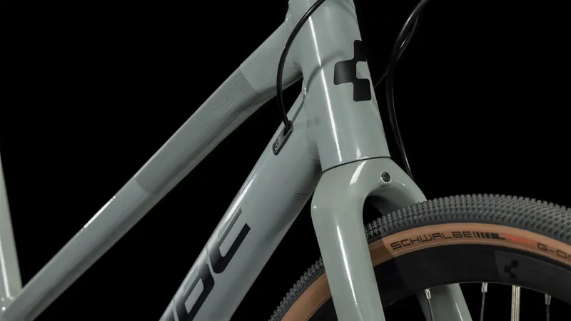 Cube Nulane Pro Trapeze Gravel Bike 2024 in Grey/Black-1