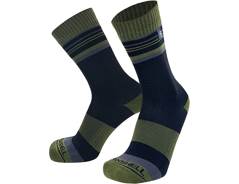 DexShell Thermlite 2.0 Waterproof Thermal Socks in Black Olive Green