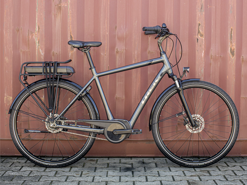 Trek District+ 1 500wh Electric Hybrid Bike 2024 in Grey-1