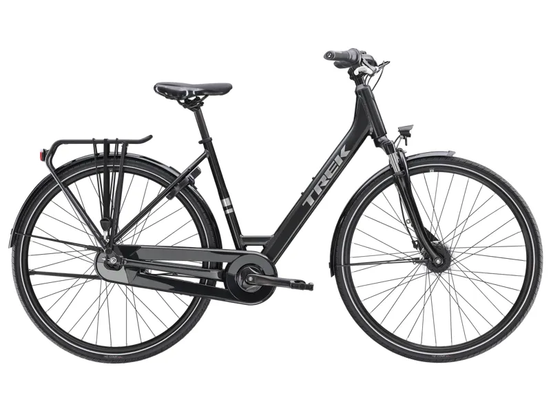 Trek District 1 Lowstep Equipped Hybrid Bike 2025 in Lithium Grey