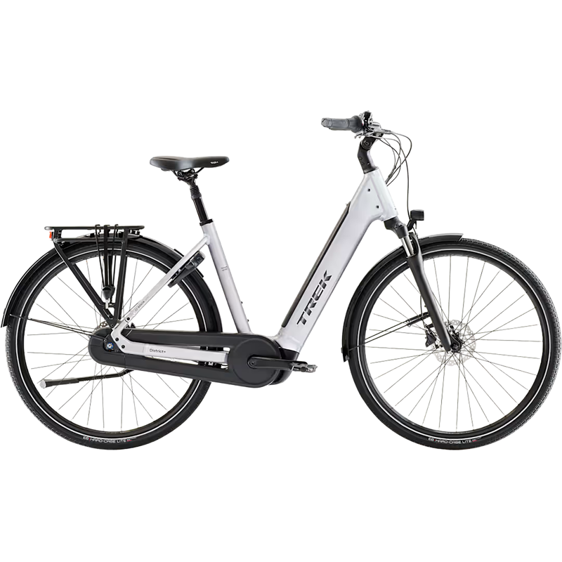 Balfes Bikes Trek District+ 3 N7 Lowstep 360Wh Electric Hybrid Bike 2027 in Lunar Silver | Free postage over £30, £10 off first order, price match & 0% finance.