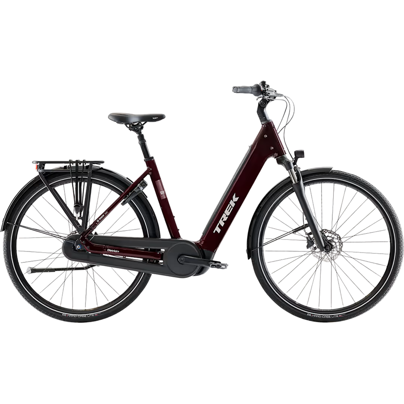 Balfes Bikes Trek District+ 3 N7 Lowstep 360Wh Electric Hybrid Bike 2027 in Cobra Blood | Free postage over £30, £10 off first order, price match & 0% finance.