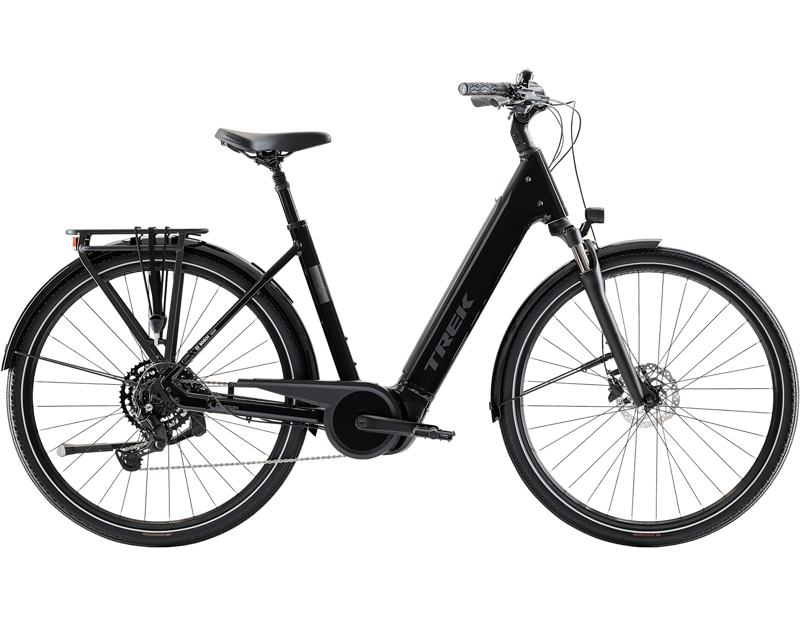 Trek District+ 3 R9 Lowstep 540Wh Electric Hybrid Bike 2027 in Dark Star