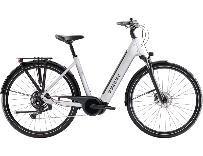 Trek District+ 3 R9 360Wh Electric Hybrid Bike 2027 in  Lunar Silver