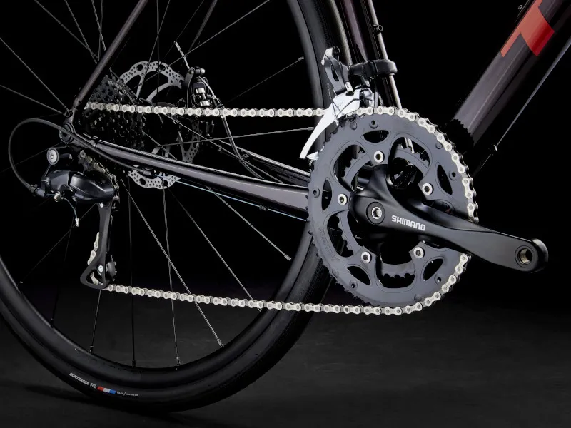 Trek Domane AL 2 Gen 4 Road Bike 2026 in Crimson to Dark Carmine Fade-8