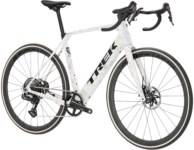 Trek Domane+ SL 7 AXS Electric Road Bike 2027 in Mother of Pearl Silver Marble-1