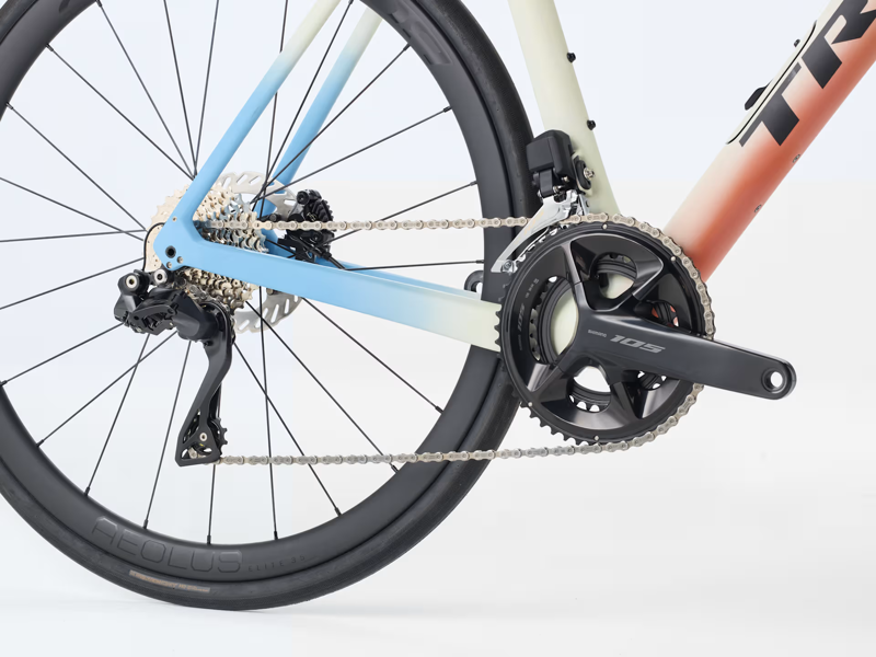 Trek Domane SL 6 Gen 4 Road Bike 2026 in Era White/Glowstick/Coral Fade-4