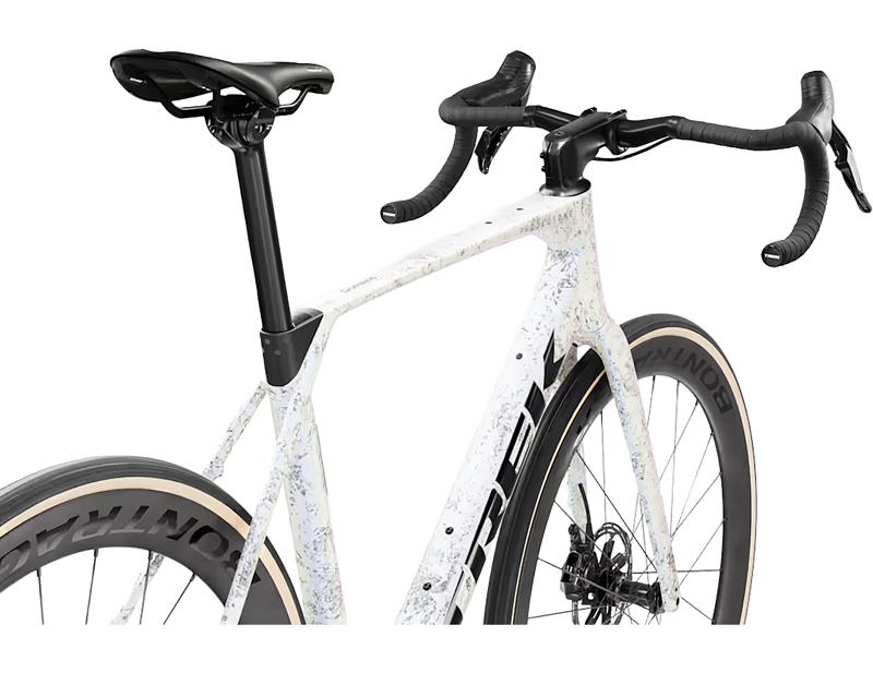 Trek Domane SLR 7 AXS Gen 5 Road Bike 2027 in Mother of Pearl/Silver Marble-3