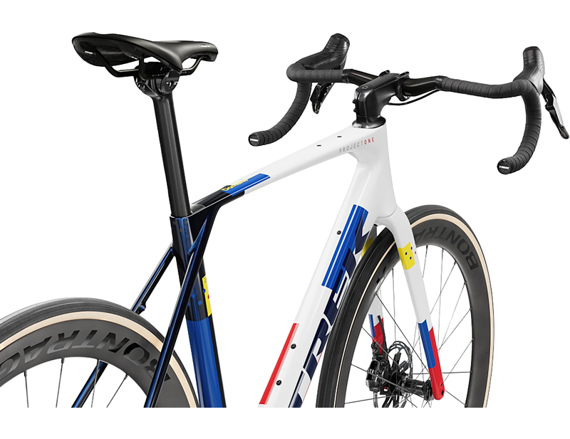 Trek Domane SLR 7 AXS Gen 5 Road Bike 2027 in Navy Smoke Trek White-3