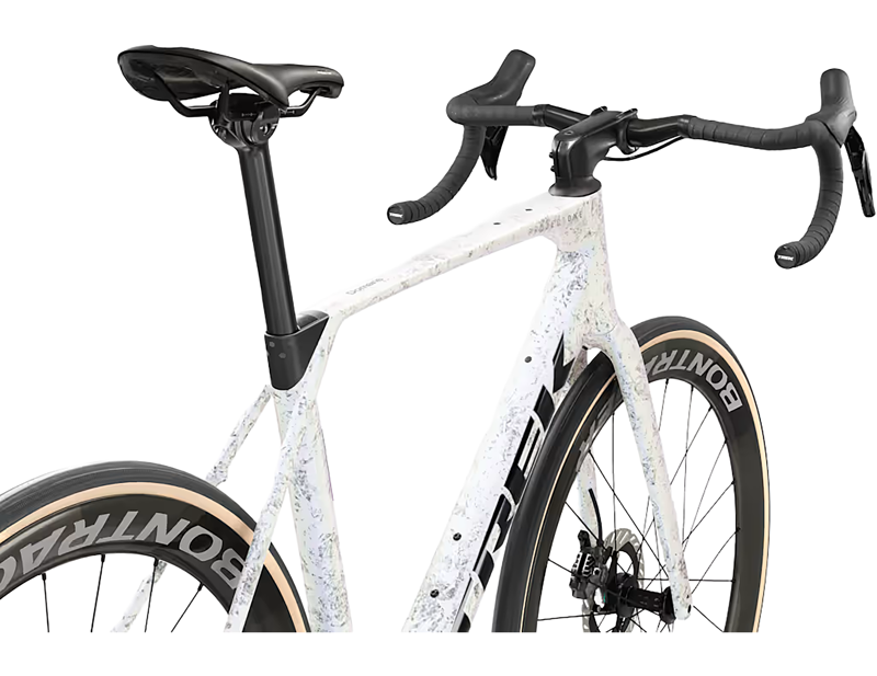 Trek Domane SLR 9 Gen 5 Di2 Carbon Road Bike 2027 in Mother of Pearl/Silver Marble-3