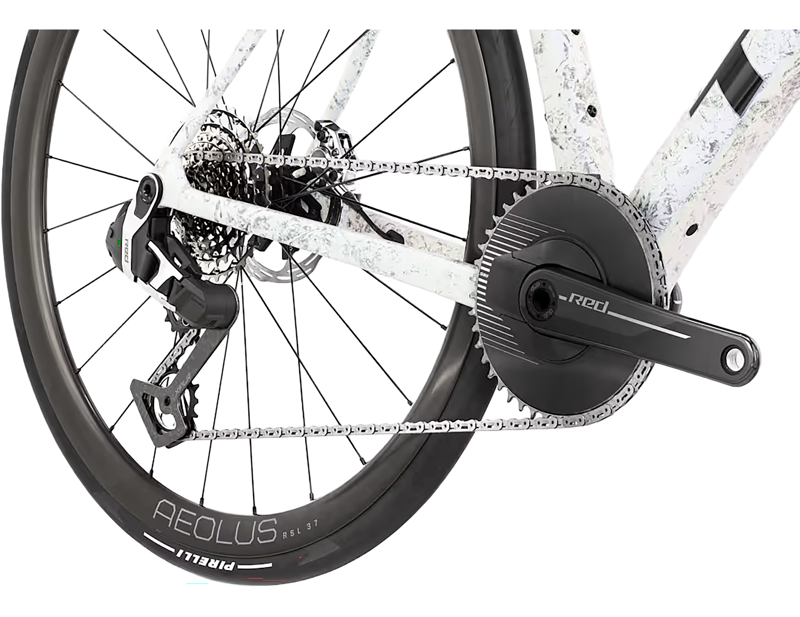 Trek Domane SLR 9 AXS 1x13 Gen 5 Carbon Road Bike 2027 in Mother of Pearl/Silver Marble-4