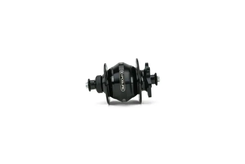 Exposure Lights Revo Dynamo Hub 32 Spoke Disc Brake QR12 Hub in Black