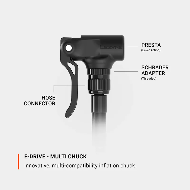 Lezyne E Drive Electric Bicycle Pump in Black-7