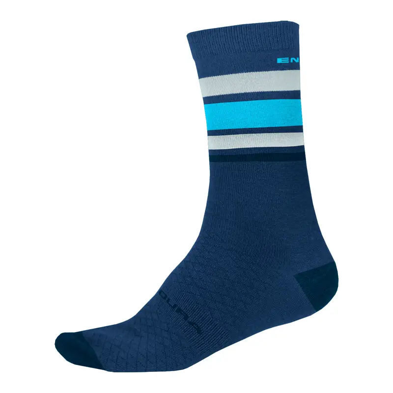 Balfes Bikes Endura BaaBaa Merino Stripe Socks in Blueberry | Free postage over £30, £10 off first order, price match & 0% finance.
