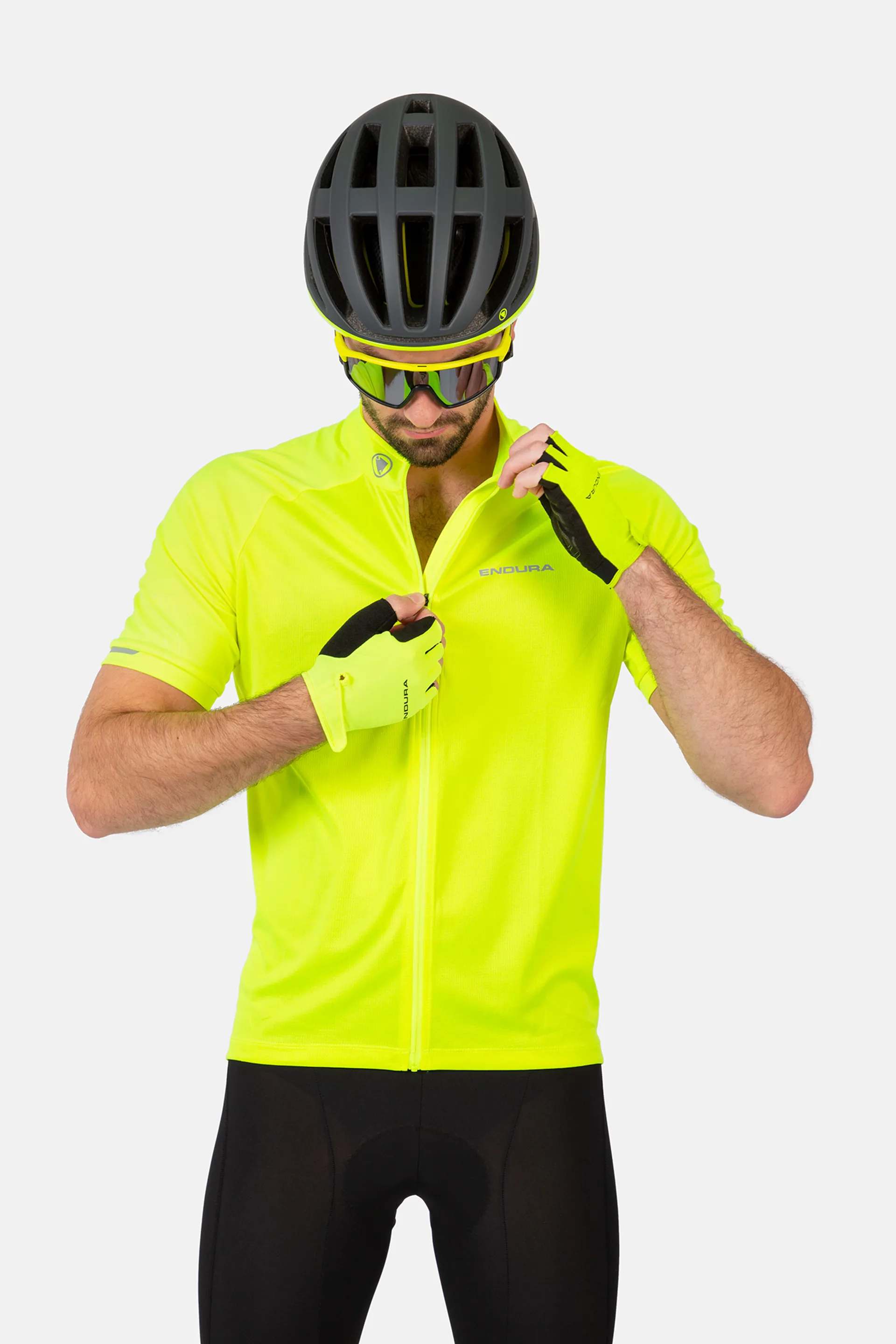 Endura Xtract Short Sleeve Road Jersey II in Hi-Viz Yellow