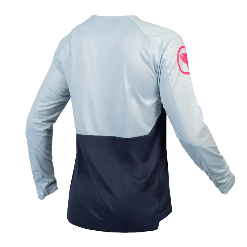 Endura MT500 Burner Long Sleeve MTB Jersey in Ink Blue-1
