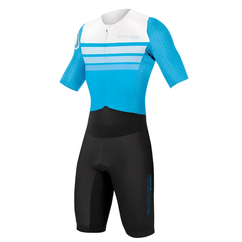 Endura QDC D2Z Hi Viz Short Sleeve Tri Suit in Blue
