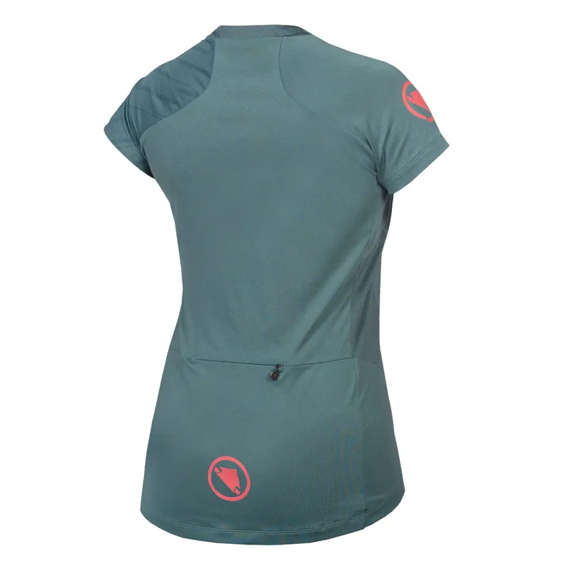 Endura Women's Singletrack Short Sleeve Jersey in Moss -1