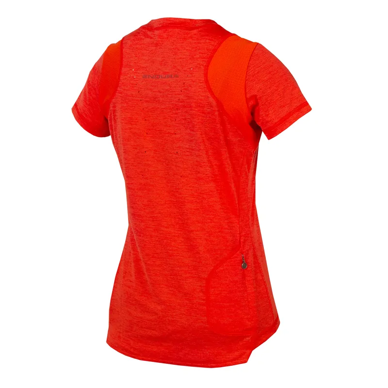Endura Women's SingleTrack Short Sleeve MTB Jersey in Paprika-1