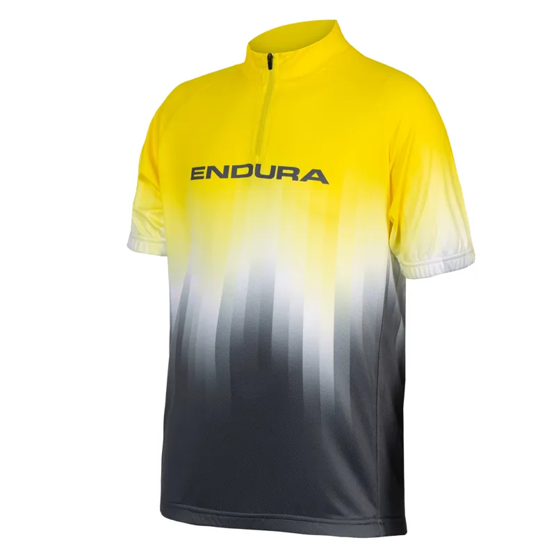 Endura Kid's Xtract Short Sleeve Jersey in Hi-Viz Yellow