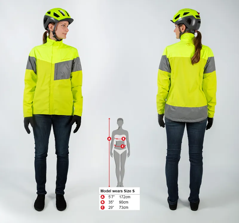 Endura Women's Urban Luminite Jacket II in Hi-Viz Yellow -2