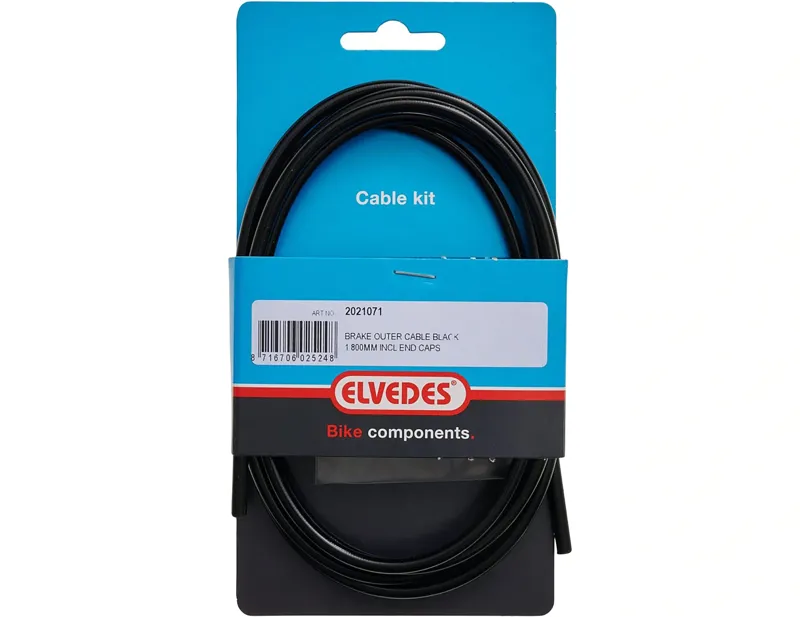 Elvedes Outer Brake Cable 1800mm in Black