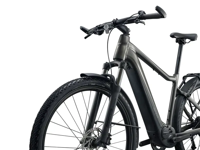 EX DISPLAY Giant Explore E+ 4 Double Diamond Electric Hybrid Bike 2026 Large in Stealth Chrome-5