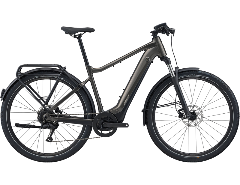 EX DISPLAY Giant Explore E+ 4 Double Diamond Electric Hybrid Bike 2026 Large in Stealth Chrome