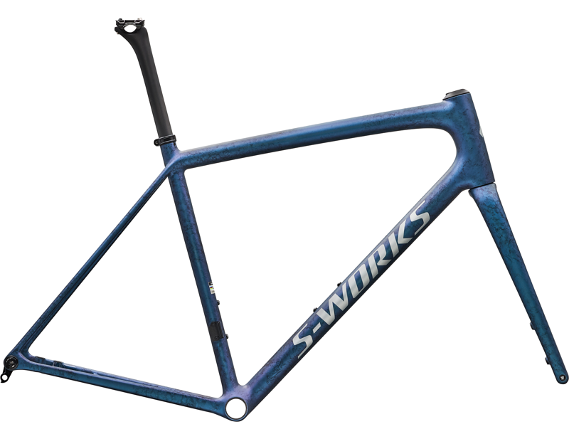 EX DISPLAY Specialized S-Works Aethos 2 Road Frameset 2026 52cm in Satin Black Ink Wash / Pearl / Shadow Silver