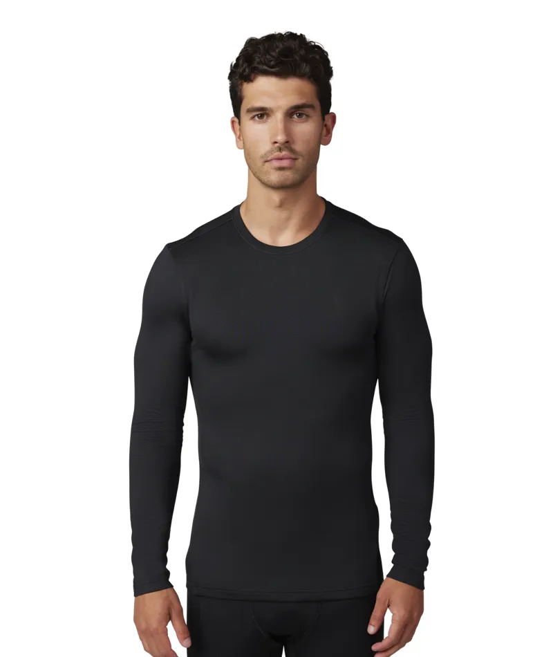 Fox Racing Tecbase Fire Long Sleeve Shirt in Black