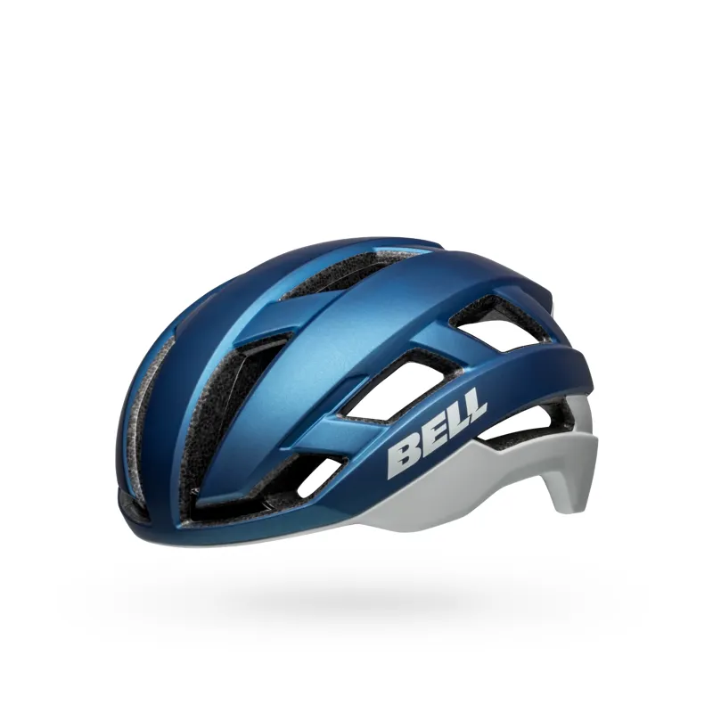 Bell Falcon XR LED Road and Gravel Helmet in Blue/Grey-1