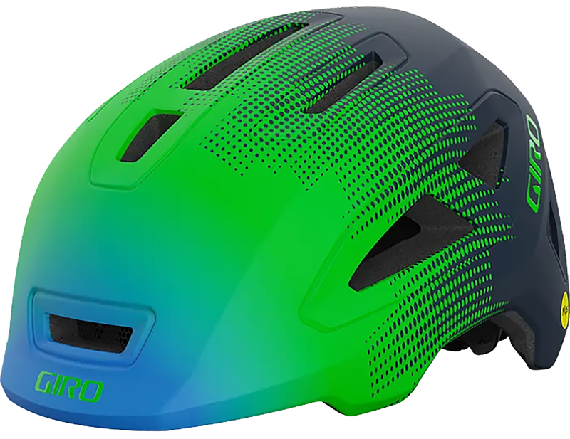 Balfes Bikes Giro Scamp II Youth Helmet in Blue/Green | Free postage over £30, £10 off first order, price match & 0% finance.