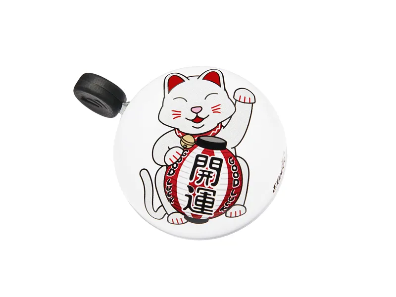 Electra Domed Ringer Bell in Lucky Cat/White