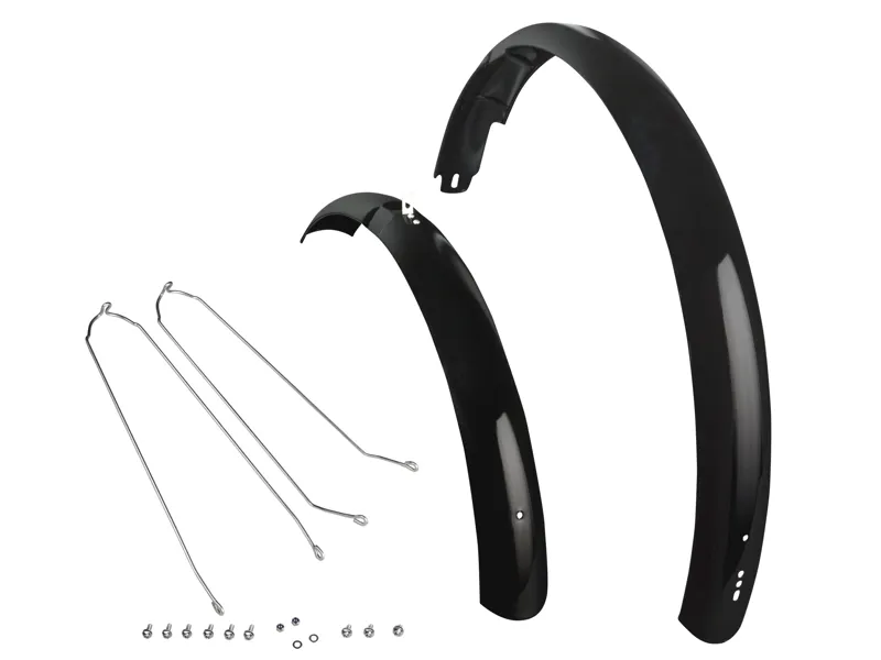 Balfes Bikes Electra Townie Commute Fender Set in Silver/Black Satin | Free postage over £30, £10 off first order, price match & 0% finance.