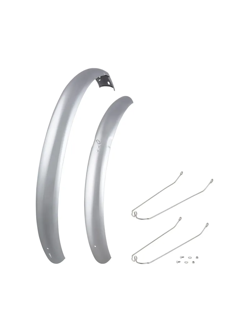 Balfes Bikes Electra Townie GO! 8i Mudguard Set in Polished Silver/Silver | Free postage over £30, £10 off first order, price match & 0% finance.