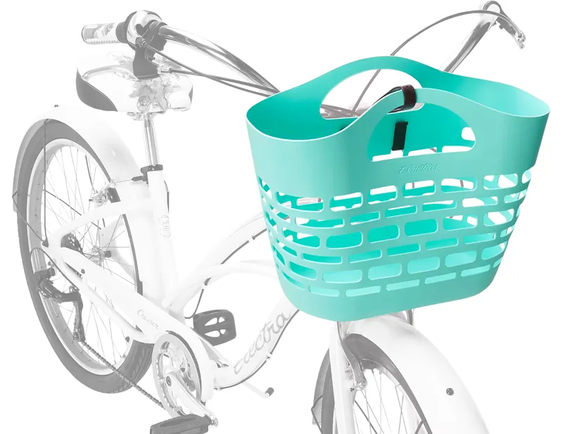 Electra Recycled Ocean Plastic Basket in Mint Green-4
