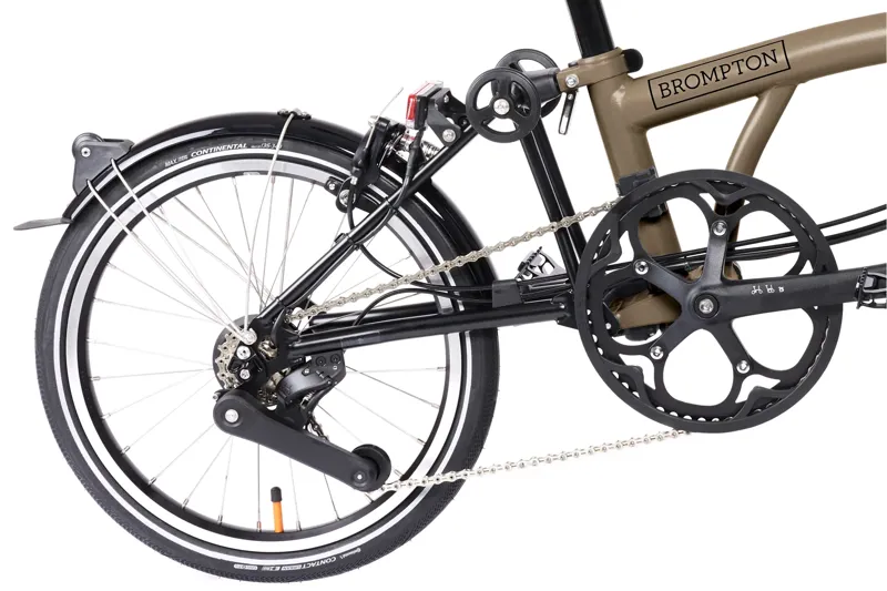 Brompton Electric P Line Explore 12 Speed Folding Bike 2025 in Bronze Sky-4