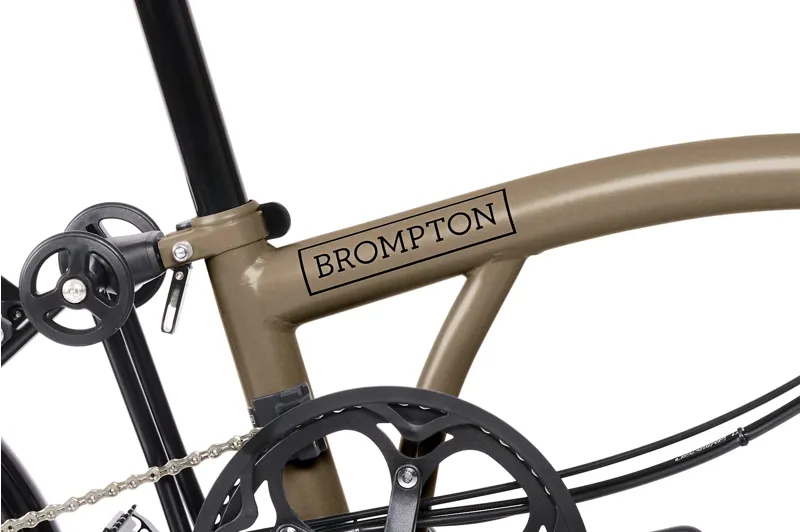 Brompton Electric P Line Explore 12 Speed Folding Bike 2025 in Bronze Sky-5