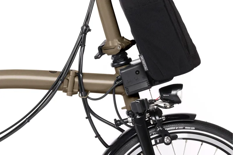 Brompton Electric P Line Explore 12 Speed Folding Bike 2025 in Bronze Sky-6