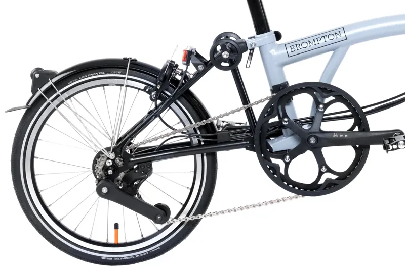 Brompton Electric P Line 4-Speed Folding Bike 2025 in Lunar Ice-3